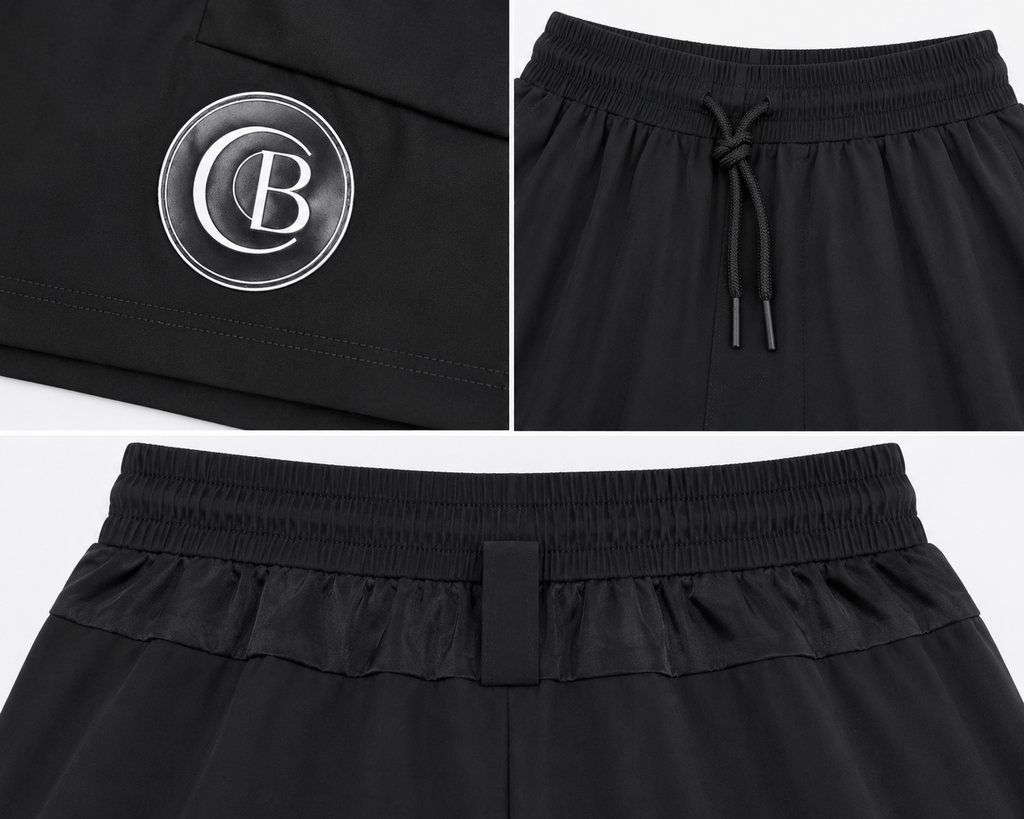 Midnight black Flow Shorts